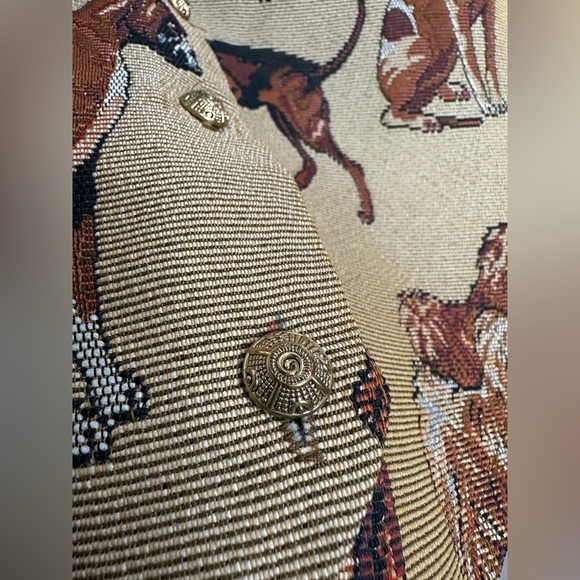 Vintage Backroad Blues dogs animals Vest sz L, GUC MAde in USA‎ - Picture 2 of 6